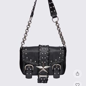 Studded Black Minga London Star Shoulder Bag